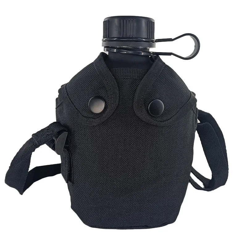 1L Outdoor Military Canteen Bottle Camping Hiking Backpacking Survival Water Bottle Kettle with Cover Canteen Kettle