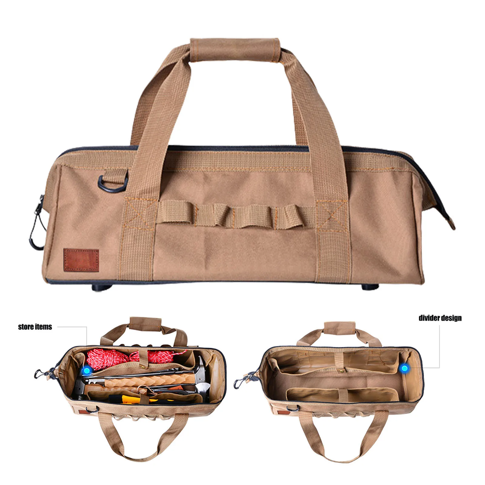 

Tent Nail Storage Bag Outdoor Oxford Polyester Case Zippered Tent Bag With Handles Large Capacity Bags For Tent Pegs And Camping