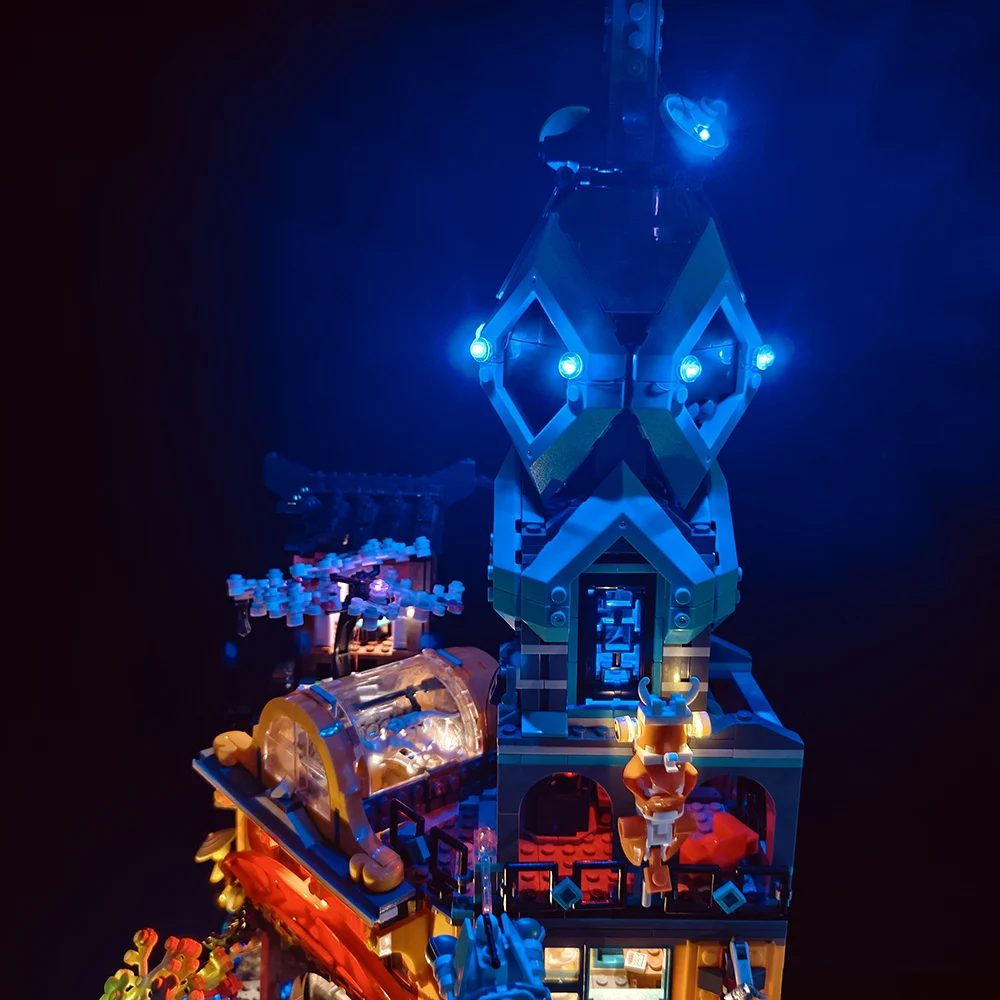 Фото Комплект светодиодных фонарей для 71741 NINJAGO City Gardens, совместимый с моделью конструктора 19006, набор освещения (только фонари, без блоков) №3