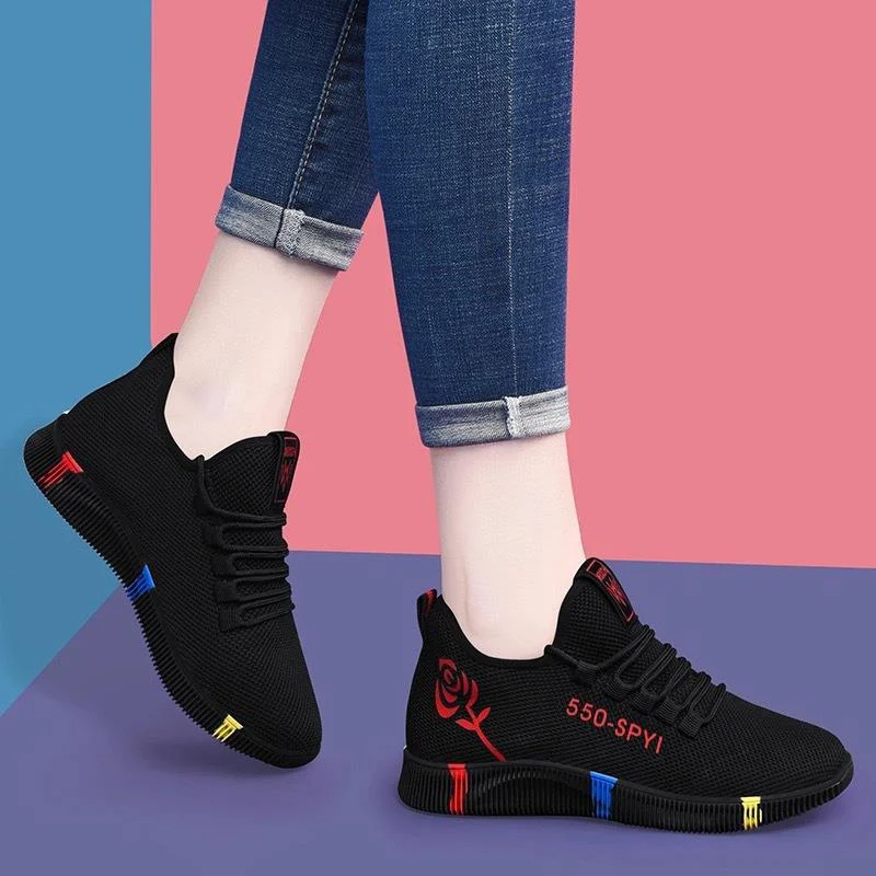 

Sneakers Women 2022 Lace Up Ladies Vulcanized Shoes Comfortable Platform Sneakers Plus Size New Zapatillas Mujer Female Footwear