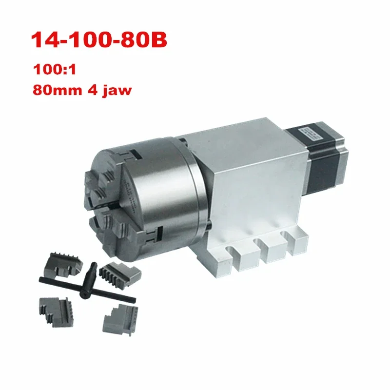 Гармонический редуктор LYBGACNC 3-4 челюсти 80/100 мм 4-я ось