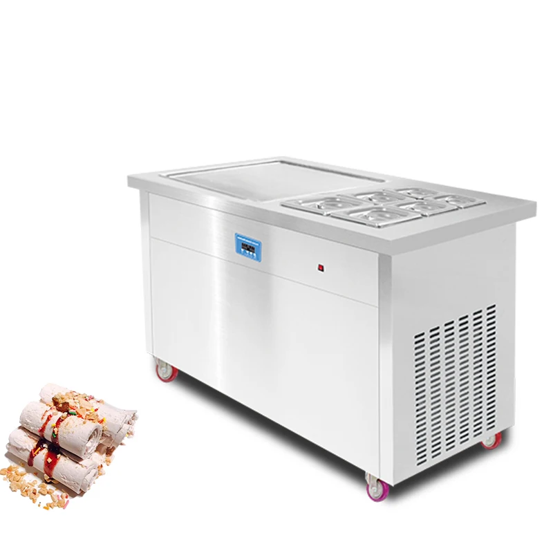 

Commercial High Quality Frozen Yogurt Fruit Wholesale Price Single Pan Fried Ice Cream Machine