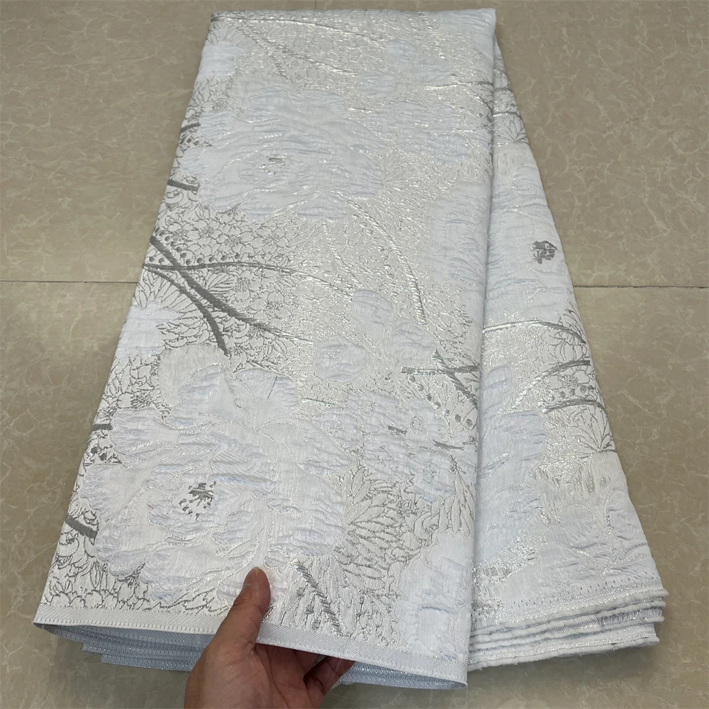 Нигерийская африканская жаккардовая кружевная ткань вышивка 2024 вечерние платья