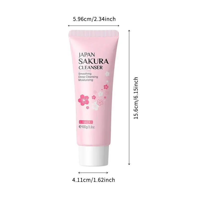Очищающее Средство LAIKOU Japan Sakura: глубоко очищает поры увлажняет и восстанавливает