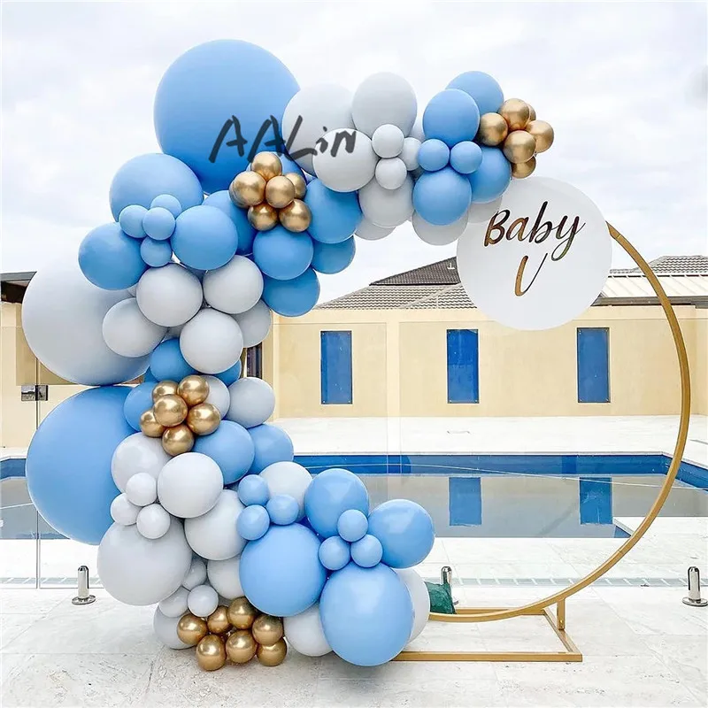 

Double Balloons Decoration Supplies Birthday Party Wedding Baloon Baby Shower Decor White Blue Balloon Garland Arch Kit Globos