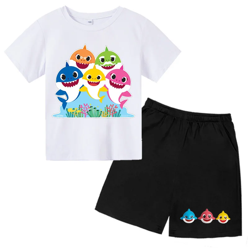 

Summer Charm Kids Anime Shark Clothes Quick Dry Polyester Shark T Shirts Girls Clothes Baby Boys Clothes for 2022