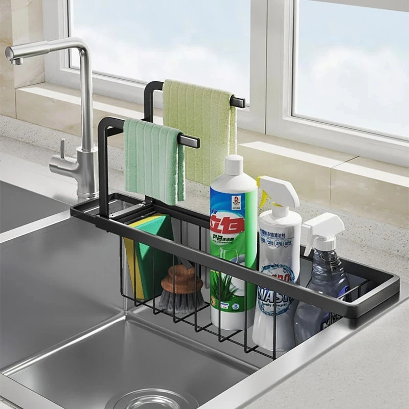 

Joybos Stretchable Drain Rack Sink Storage Stand Sponge Rag Organizer Brush Cleaner Shelf Basket Home Kitchen Use Big Promotion