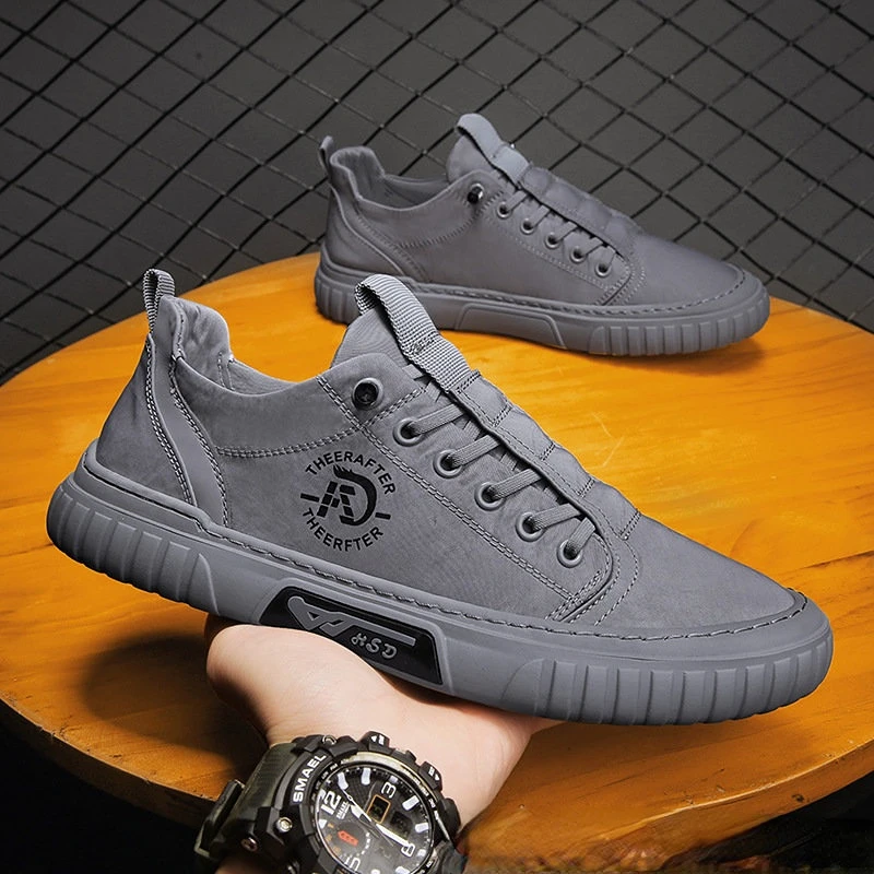 Men's Sneakers Canvas Breathable Casual Shoes Men's Slip on Walking Flats That's Shoes Vulcanized Shoes Fashion Men's Shoes