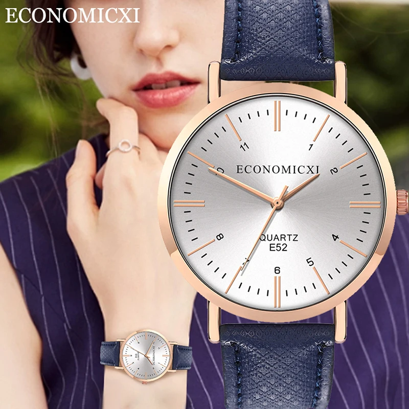 2022 Watch Women Fashion Casual Leather Belt Watches Simple Ladies Analog Quartz Clock Luxury Dress Women's Watches Reloj Mujer quartz watch clock woman high quality cute cat printed women s watches faux leather analog ladies girl gift casual sport watches