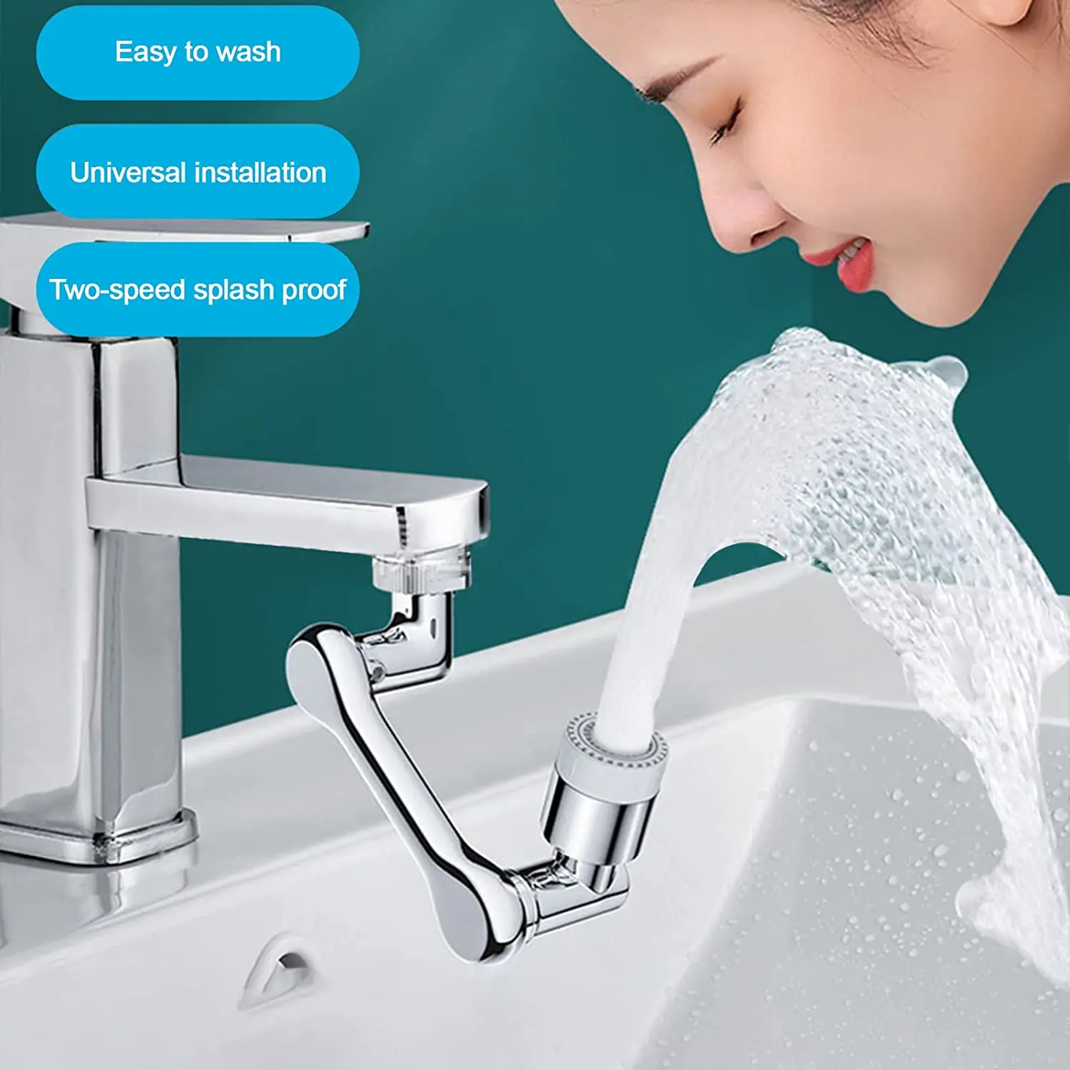 

1080° Rotation Faucet Aerator Splash Filter Kitchen Tap Extend Water Saving Faucet Adaptor Faucet Bubbler Nozzle