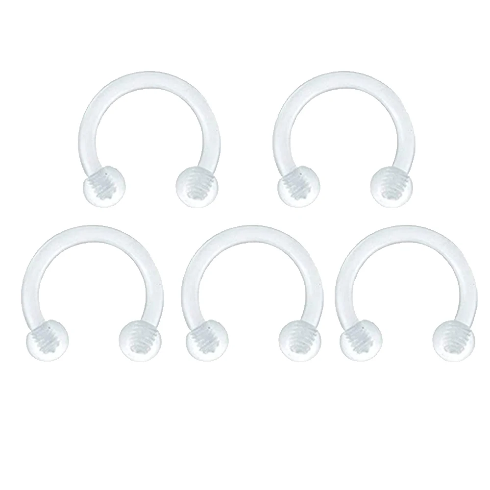 Кольцо для перегородки носа эластичное акриловое кольцо в форме подковы Bioflex