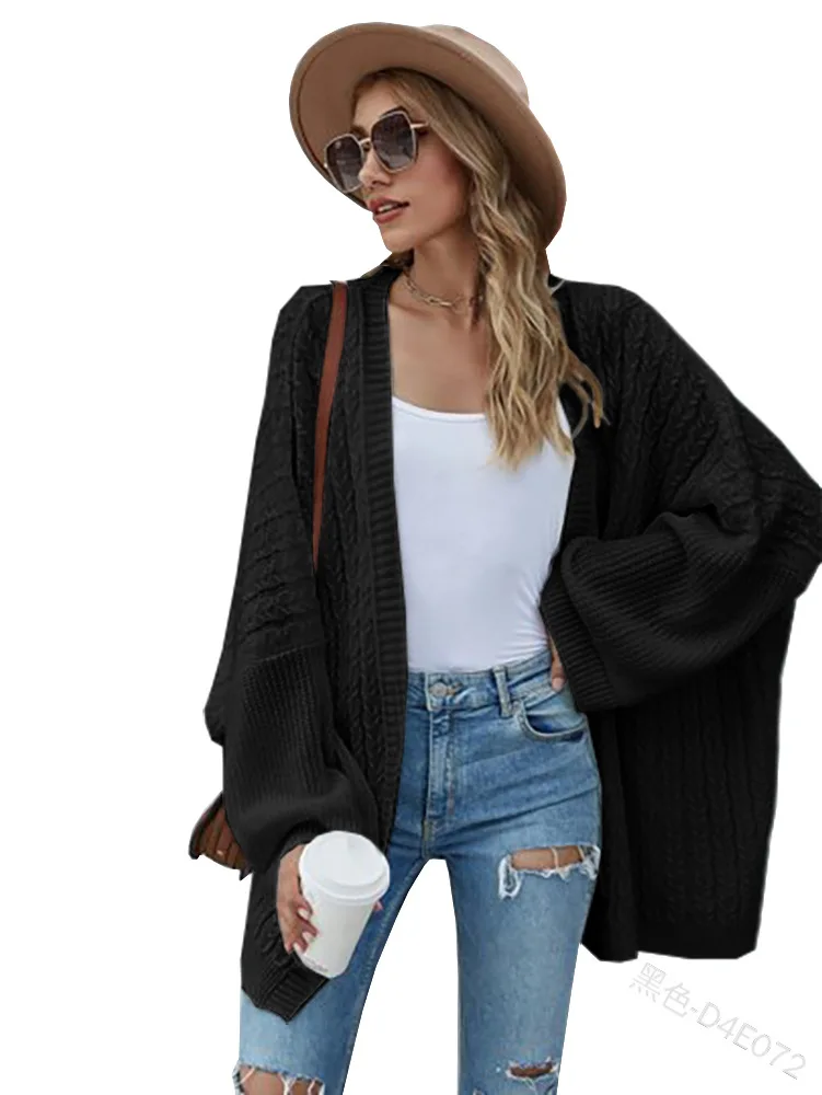 

Женский однотонный Кардиган с длинным рукавом, повседневный Свободный кардиган, модный открытый свитер, весна-лето 2022
