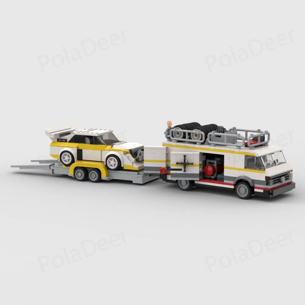 Фото PolaDeer 669 шт. MOC LT45 набор прицепов S1 E2 транспортер строительные блоки сборка модель игрушечный кирпич детские подарки на день рождения 76897 №1