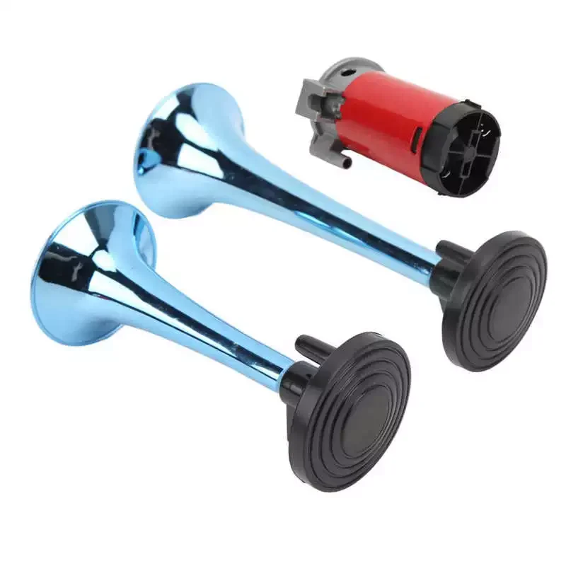 Car Dual Trumpet Air Horn Kit 130dB Universal with Compressor for SUV for Yacht for Truck enlarge
