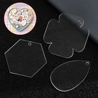 heart transparent diy projects handmade acrylic keychain blanks blank for vinyl clear keychains personalized keyring