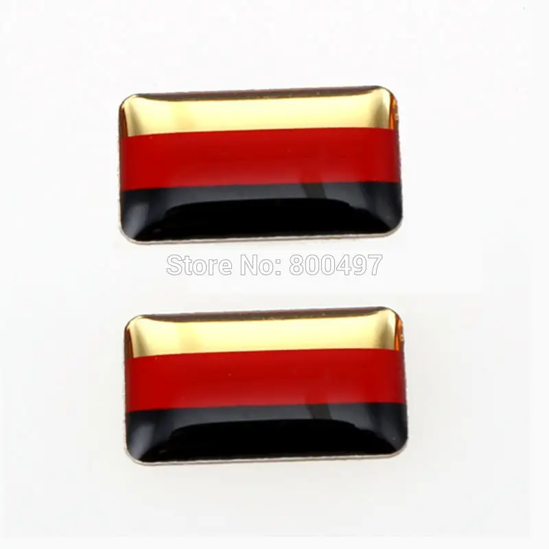 

2 x Newest 3D Car Styling Aluminum Glue Decal Ca Metal Sticker Aluminium Custom Motor Decal for Germany Flag