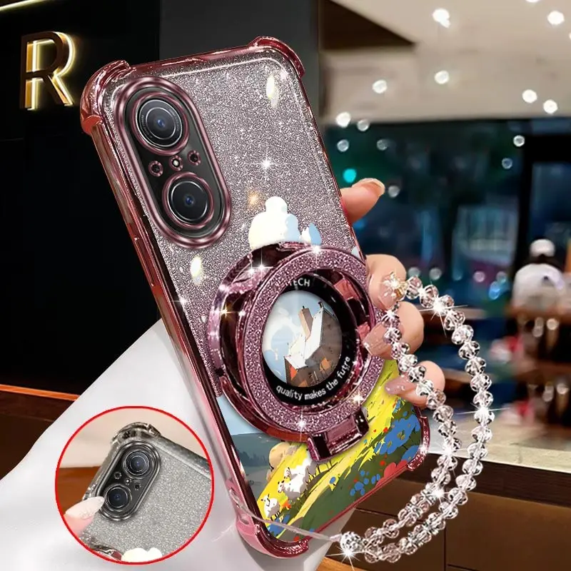 Фото 50SE Белый браслет с покрытием из ягненка, чехол для телефона Honor X60 50GT 50SE V40 X50i X40 X30i X50 X60i Play 9T X60Pro, чехол №4
