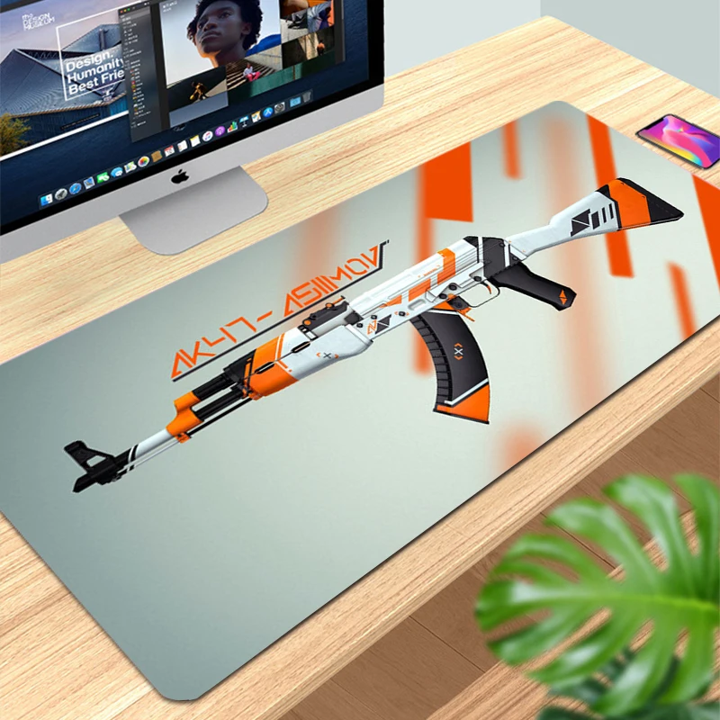 Коврик для мыши CS GO большой игровой коврик Awp Asiimov нескользящий клавиатуры