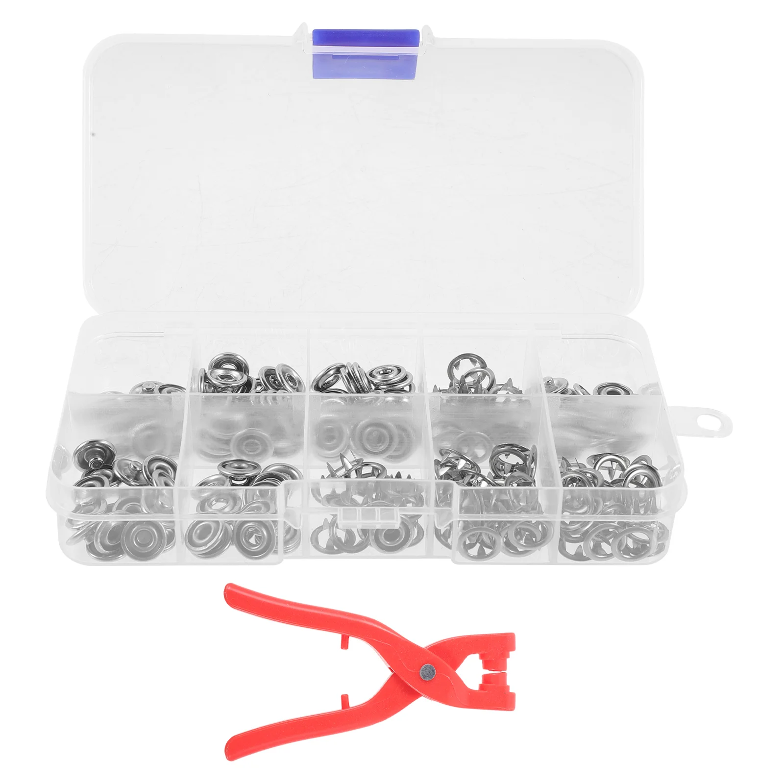

50 Sets Snap Sewing Kit Bag DIY Buttons Metal Fasteners Nippers Tool Fabric Pliers Snaps Bulk Crafts