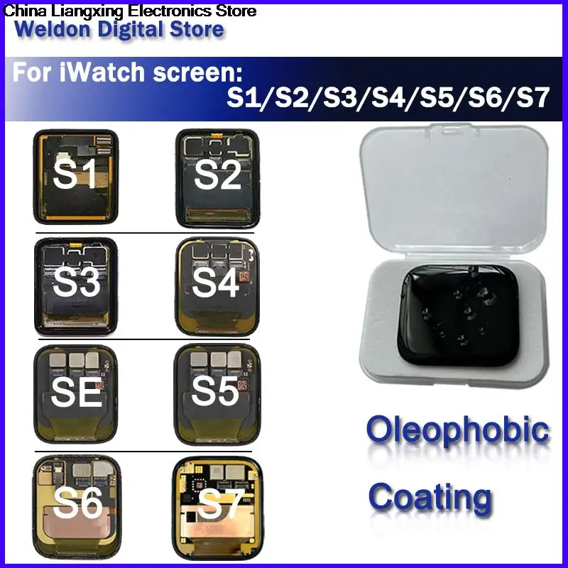 

Digitador de Tela de Toque Celular LCD, Display para Apple Watch Series 1, 2, 3, GPS,40, 44, 38, 42mm, iWatch Series 4, 5, 6, SE