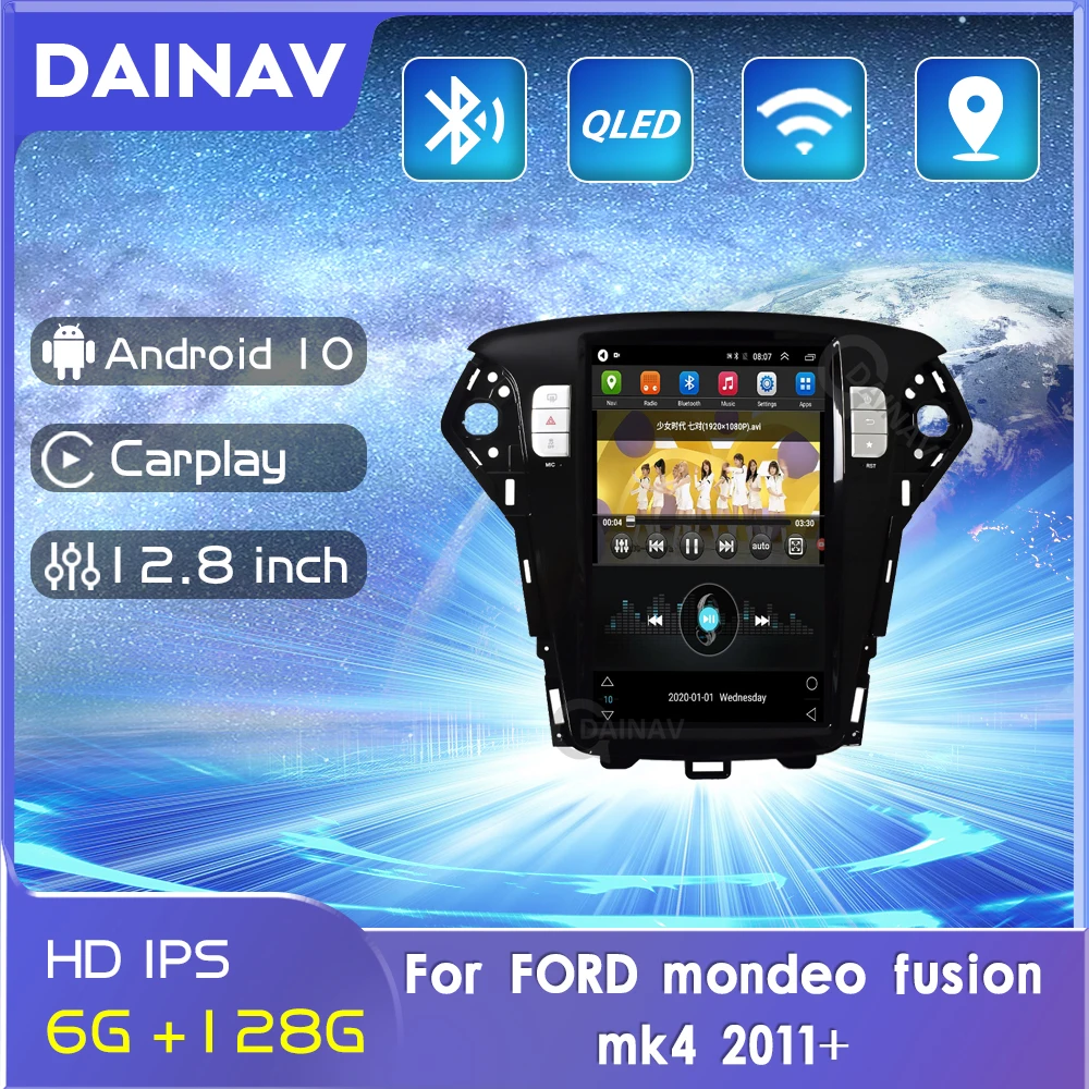 

Автомагнитола 2 din, 8 + 128 ГБ, Android, мультимедийный плеер для ford mondeo fusion mk4 2011 2012 2013