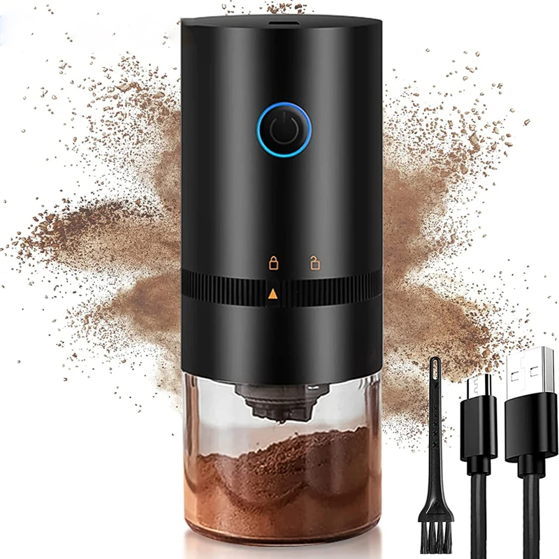 

Electric Coffee Grinder Portable Espresso Machine Maker Profession Burr Coffee Bean Grinders for Cafe Home USB Type-C Charge