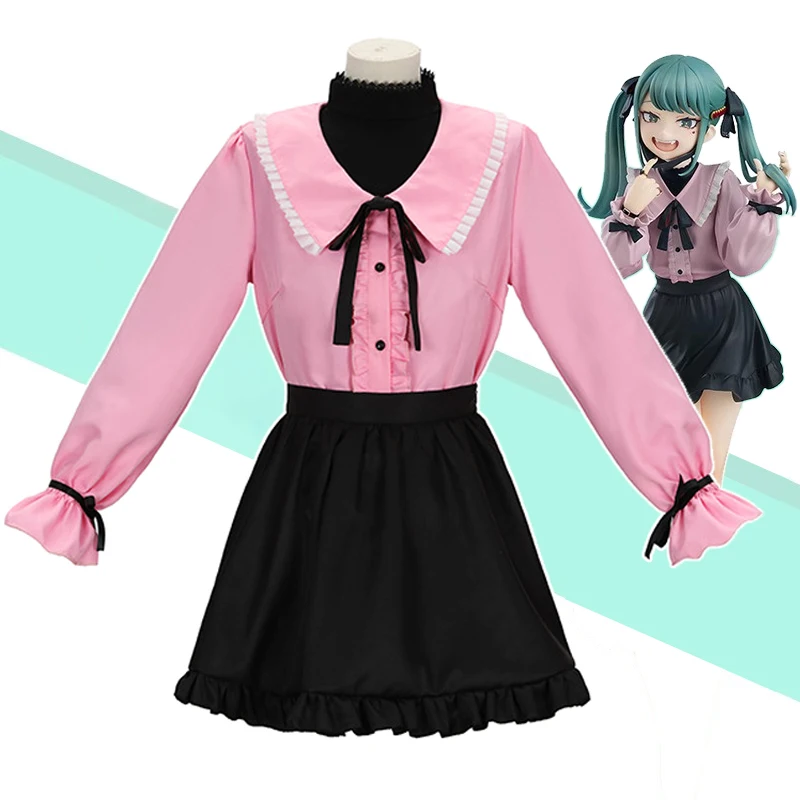 Костюм вампира Мику для косплея аниме-костюм Униформа зеленый парик с шапочкой