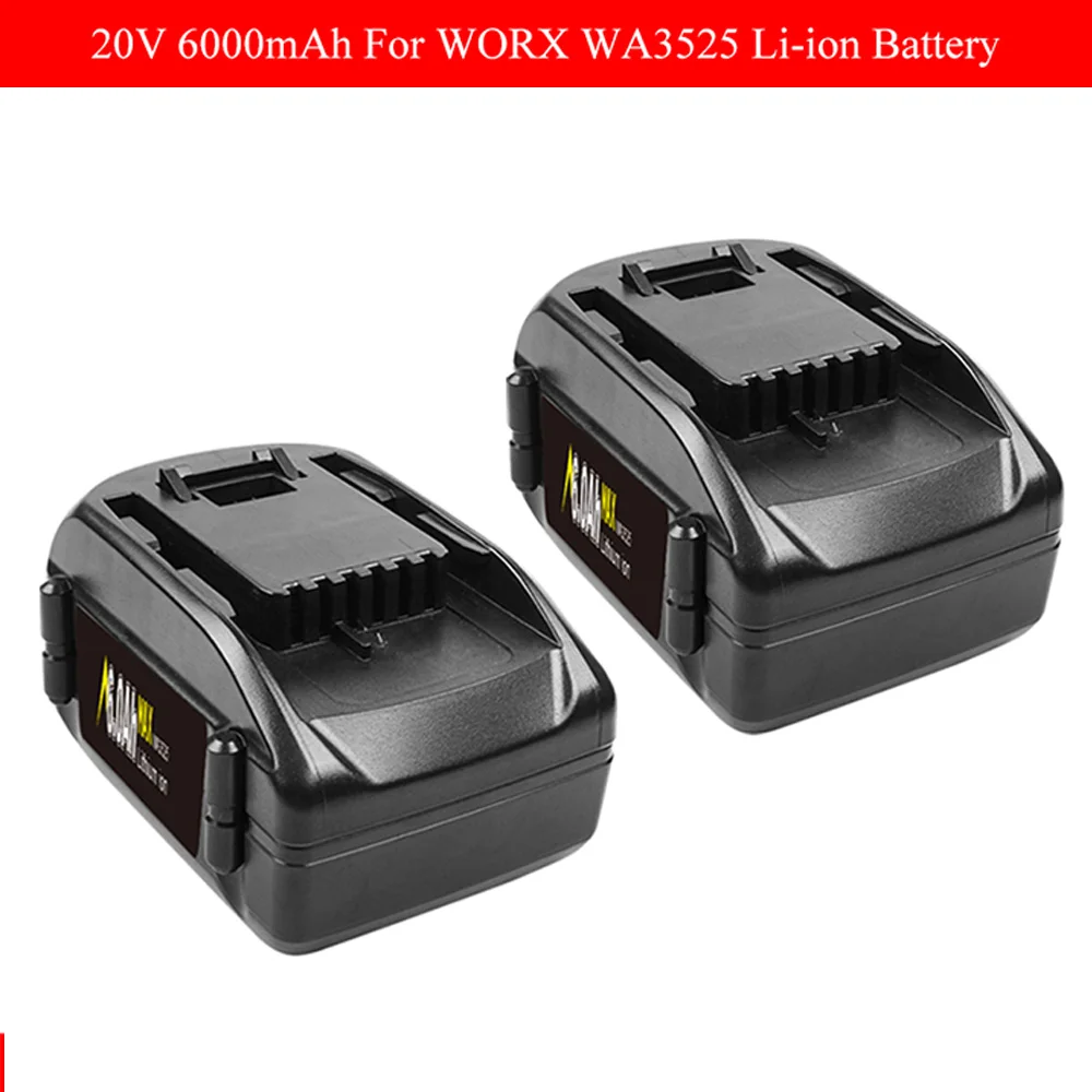Аккумулятор для WORX WA3742 WG155 WG160 WG255 WG545 WA3520 WA3525 WA3760 WA3553 L50, 20 в, 6000 мАч Аккумулятор для WORX WA3742 WG155 WG160 WG255 WG545 WA3520 WA3525 WA3760 WA3553 L50, 20 в, 6000 мАч