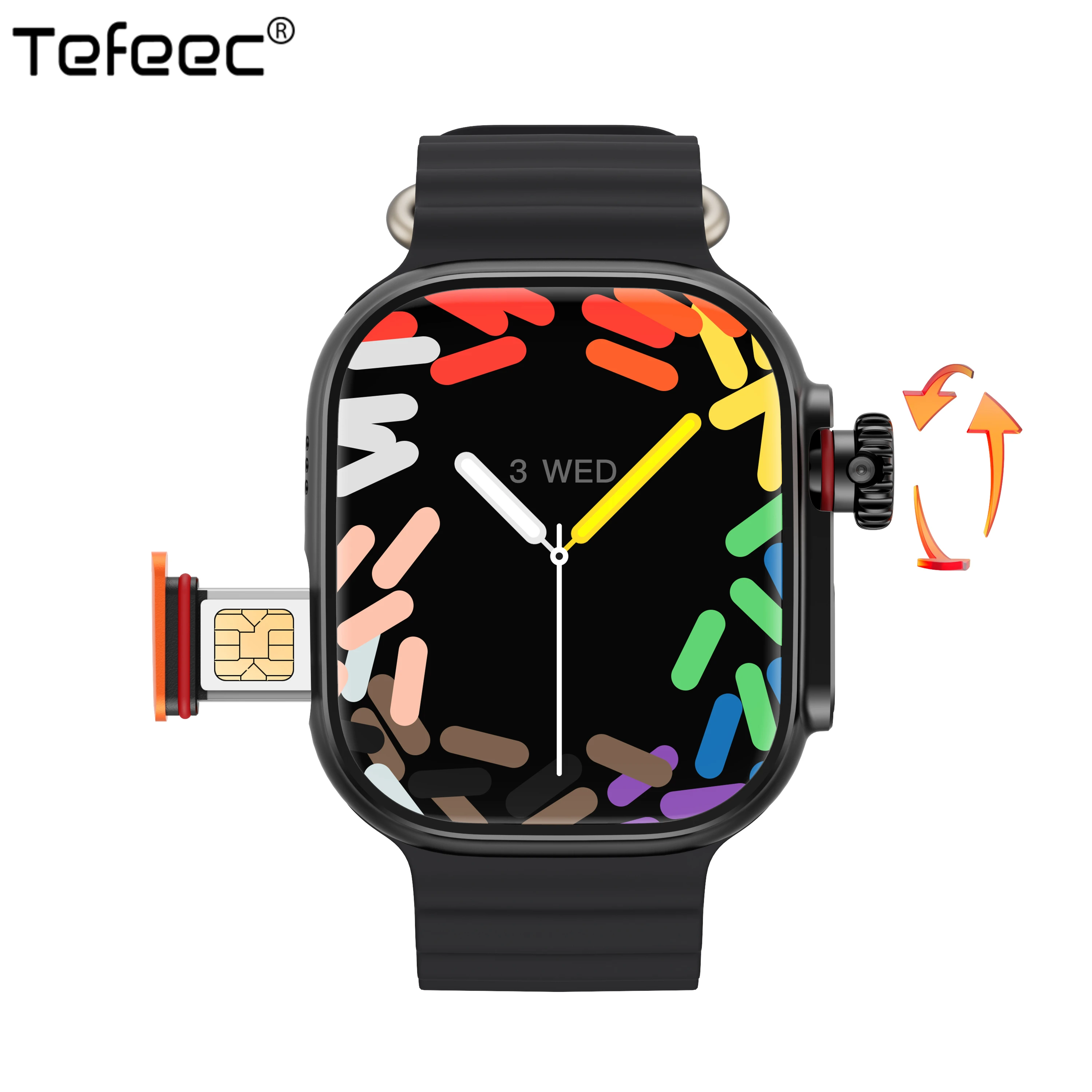 

4G Android Ultra Smart Watch 1:1 49mm AMOLED Screen 4 Core CPU with Camera SIM Card LTE Wifi GPS Smartwatch Series 9