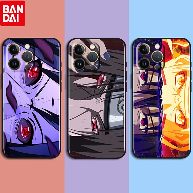 

Hot Anime Naruto Face For Apple iPhone 13 12 11 Pro Max Mini XS Max X XR 6 7 8 Plus 5S SE2020 Soft Black Phone Case Cover Capa