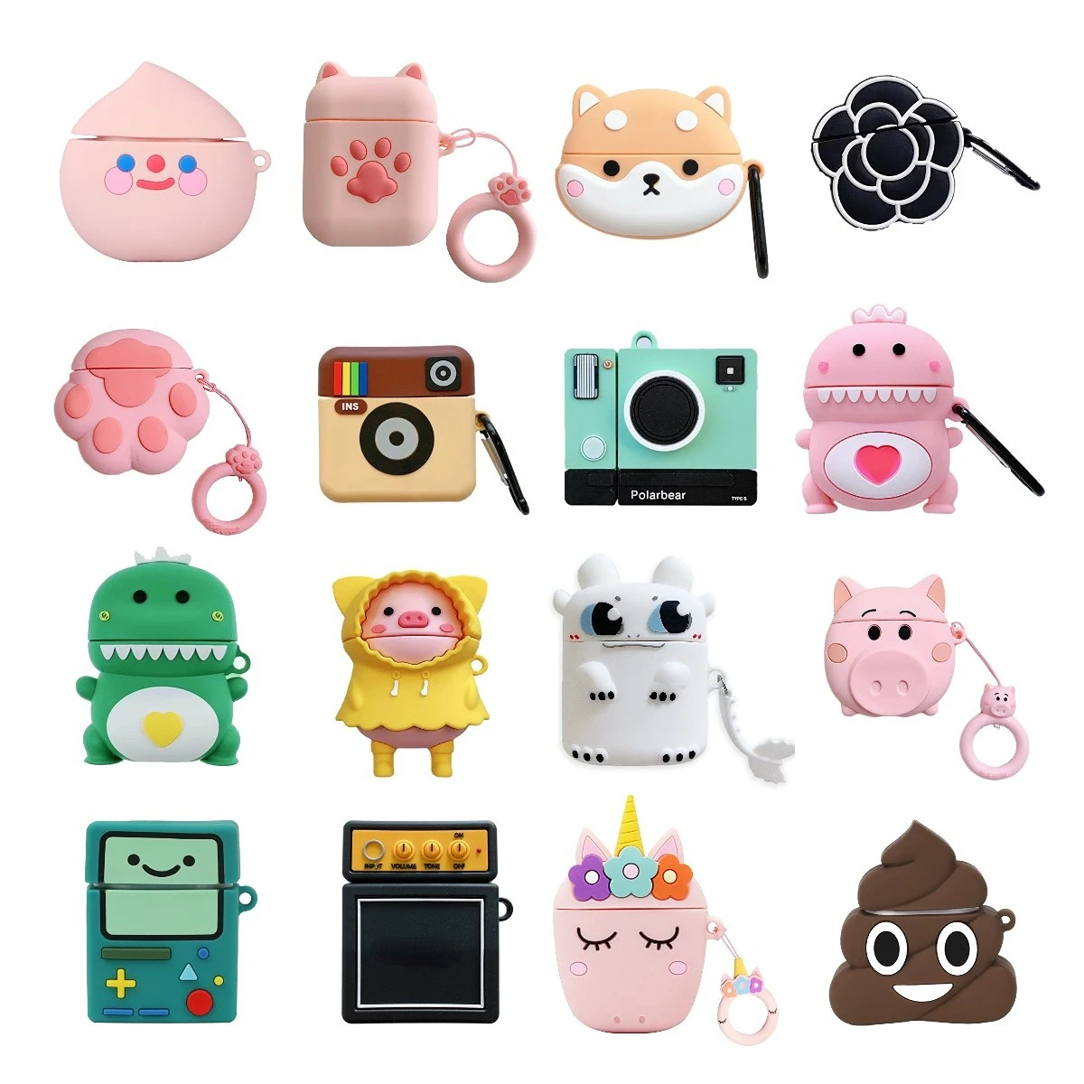 

3D Cute Silicone Case For Apple Airpods 2 1 Pro Case Soft Cartoon Rainbow Paw Bluetooth Headphone Protective Cover Shell fundas