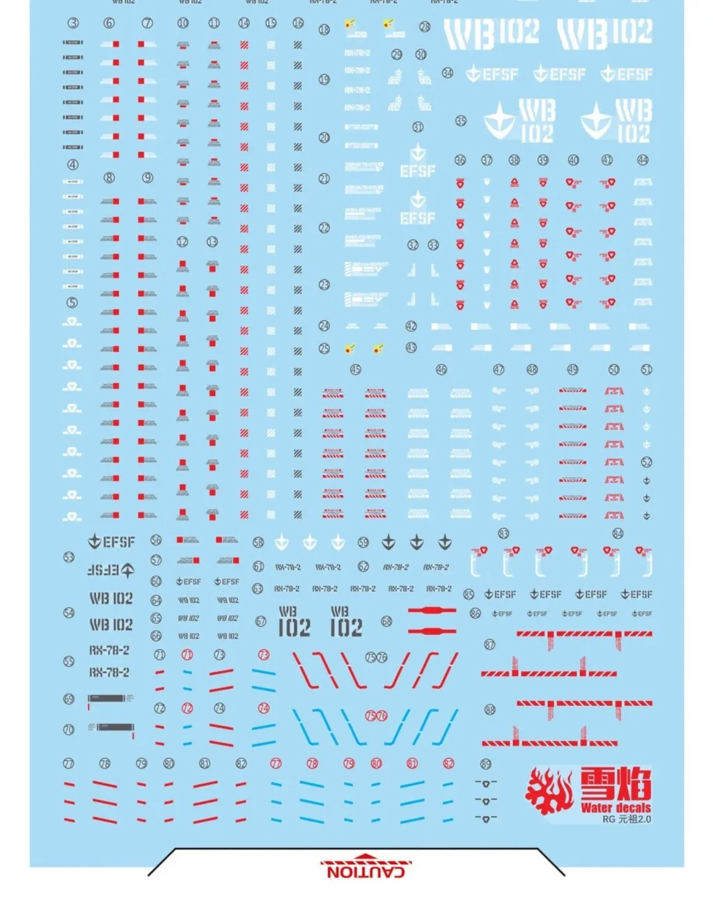 Водные наклейки RG-56 для Gundam Military RG 1144 RX-78-2 Ver 2,0, сборная модель, сборка, хобби, сделай сам, высокоточные водные наклейки (art.: 3920cebb4bdfd) - 3920cebb4bdfd