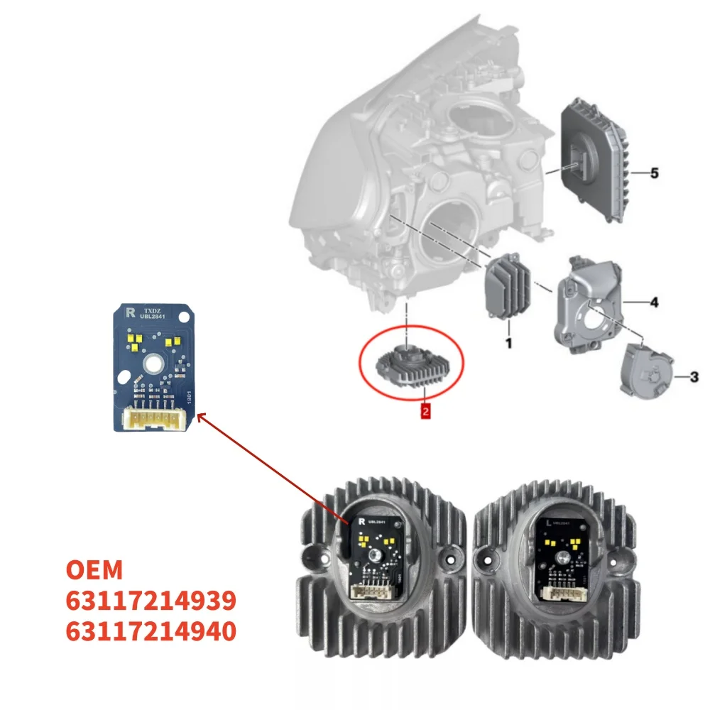 Новый блок управления светодиодной платой Lightsource DRL 63117214940 Для BMW 5' G30 F90 2017-2020 гг.