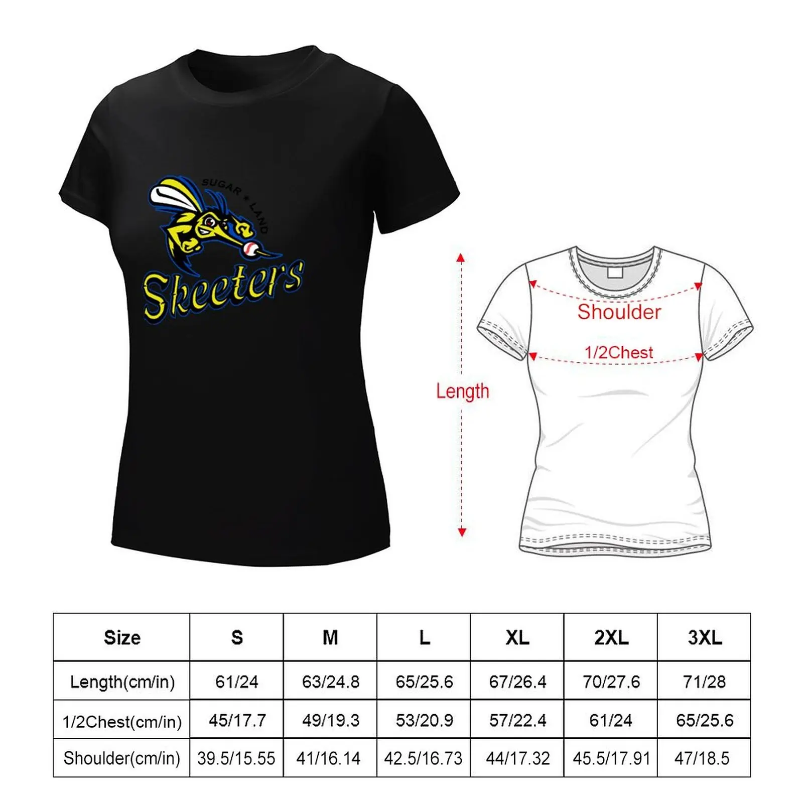 Женская футболка большого размера с логотипом Sugar Land Skeeters