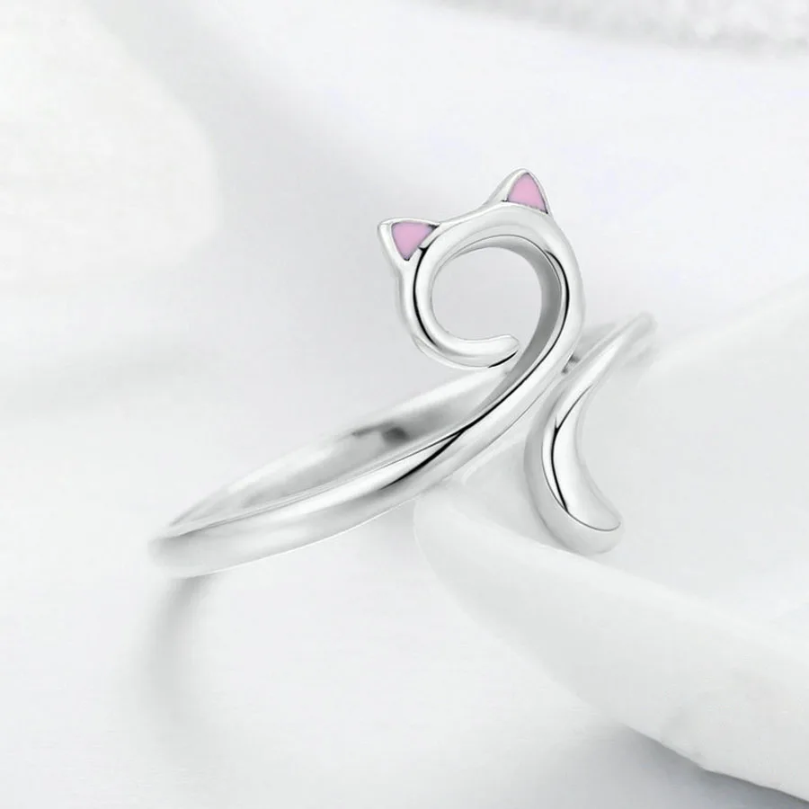 2 милых розовых кольца в форме кошачьих ушей с 10 разноцветными булавками