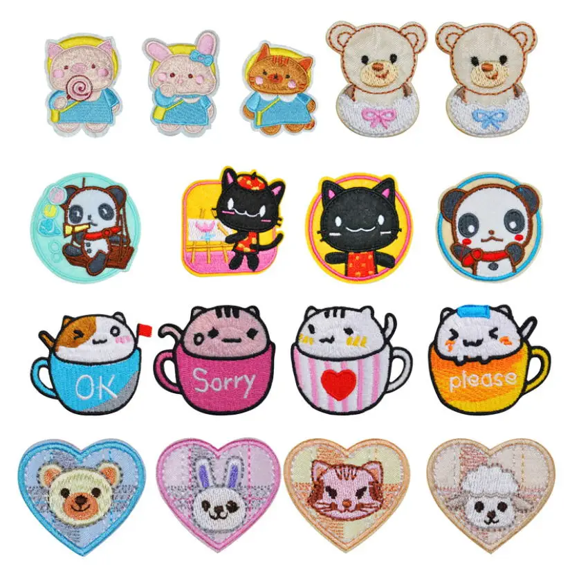 

10 Pcs Animal Embroidery Patches Embroidered Clothing Hat Bag Shoe Repair Material Phone Gift Box Decor DIY Accessory