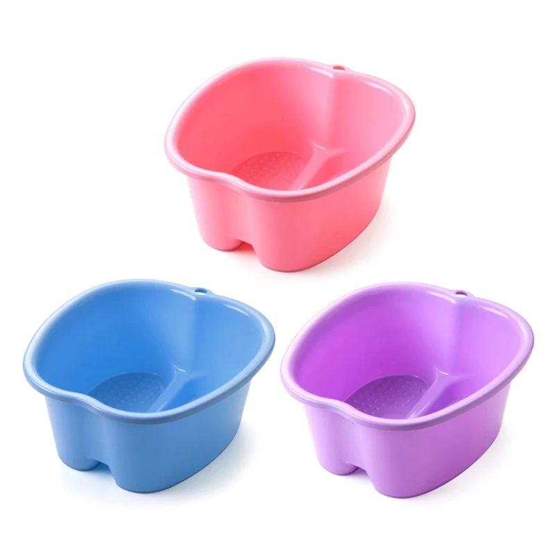 

Plastic Large Foot Bath Spa Tub Basin Bucket for Soaking Feet Detox Pedicure Massage Portable 3 Colors