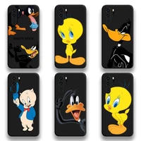 tweety bird daffy duck porky pig phone case for huawei p20 p30 p40 lite e pro mate 40 30 20 pro p smart 2020