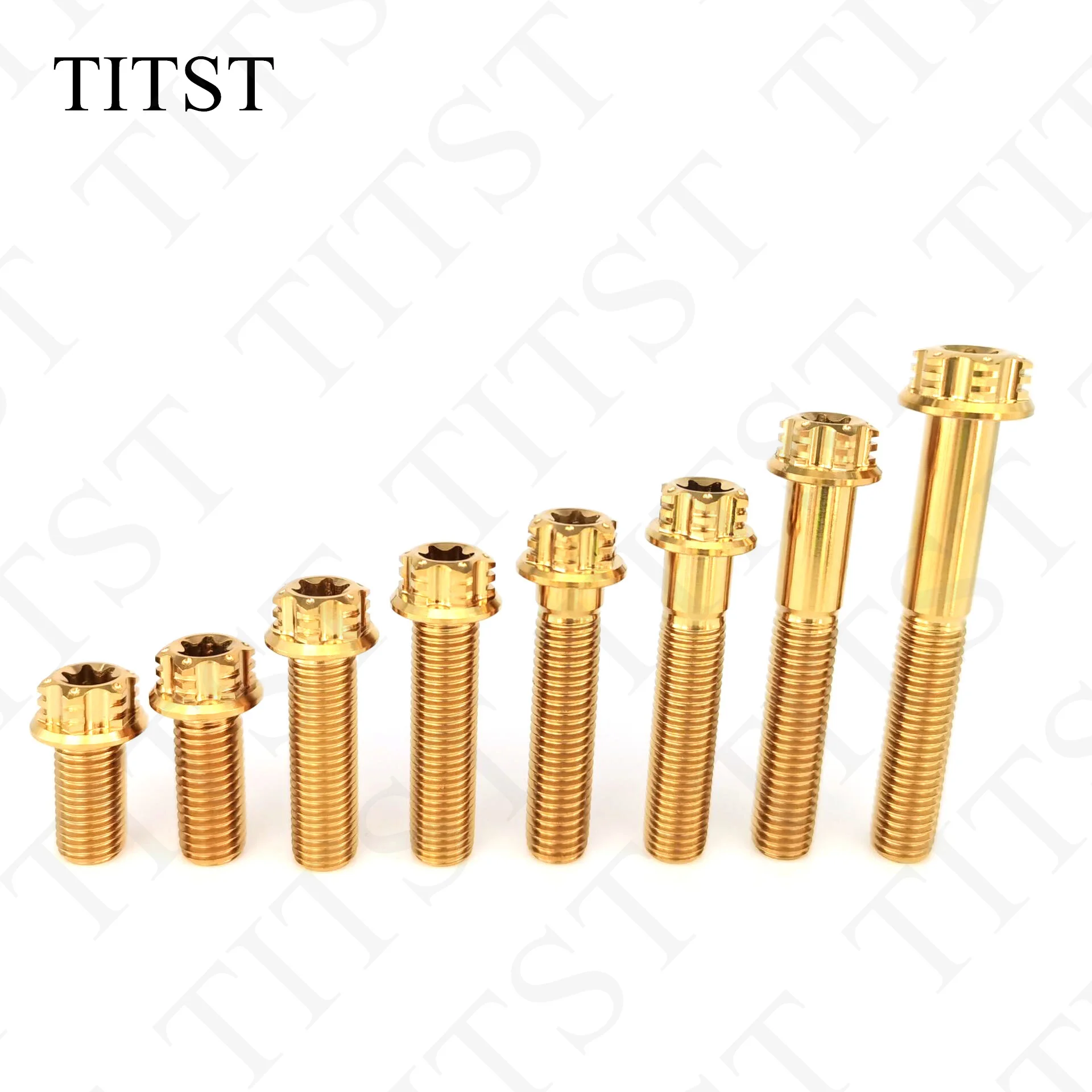 

TITST Motorcycle Titanium Alloy Bolts M10x15/20/25/30/35/40/45/50/55/60/65/70/80/90/100mm ( One Lot = 2PCS )
