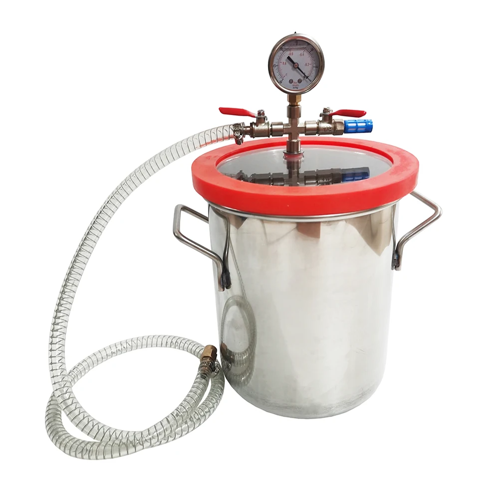 2 Gallon 8L Stainless Steel Vacuum Degassing Chamber Vacuum 