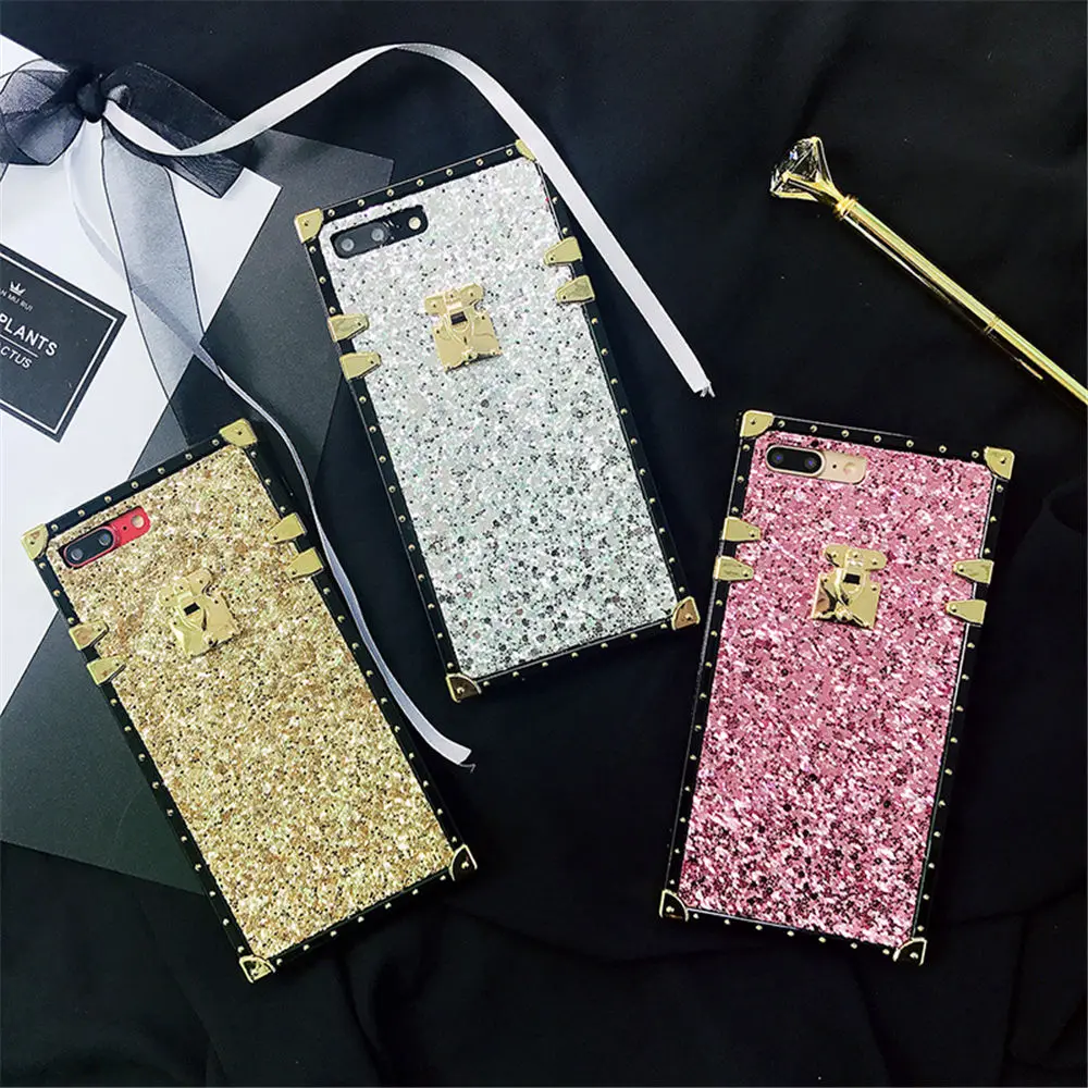 Роскошный брендовый Блестящий квадратный чехол для LG Stylo 4 5 6 US Version 7 K51 K61