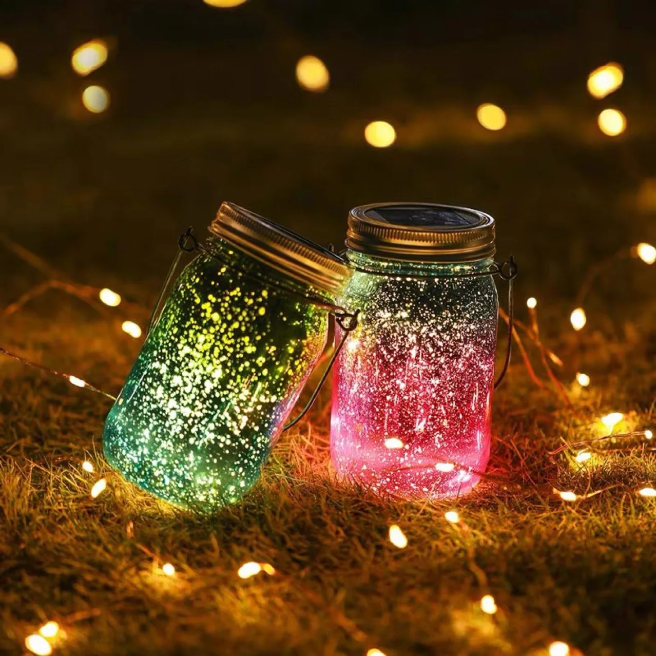 

Solar Mason Jar Lid Light 30 Leds Fairy String Lights Garden Hanging Lantern Waterproof Outdoor Patio Wedding Party Decoration