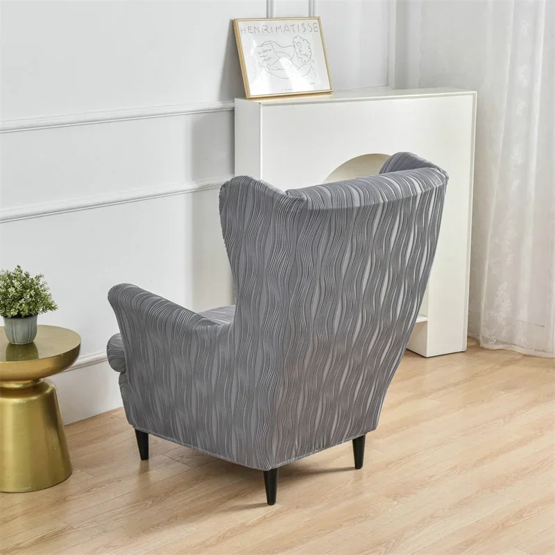 Чехол на стул с принтом в полоску эластичные Нескользящие чехлы стулья