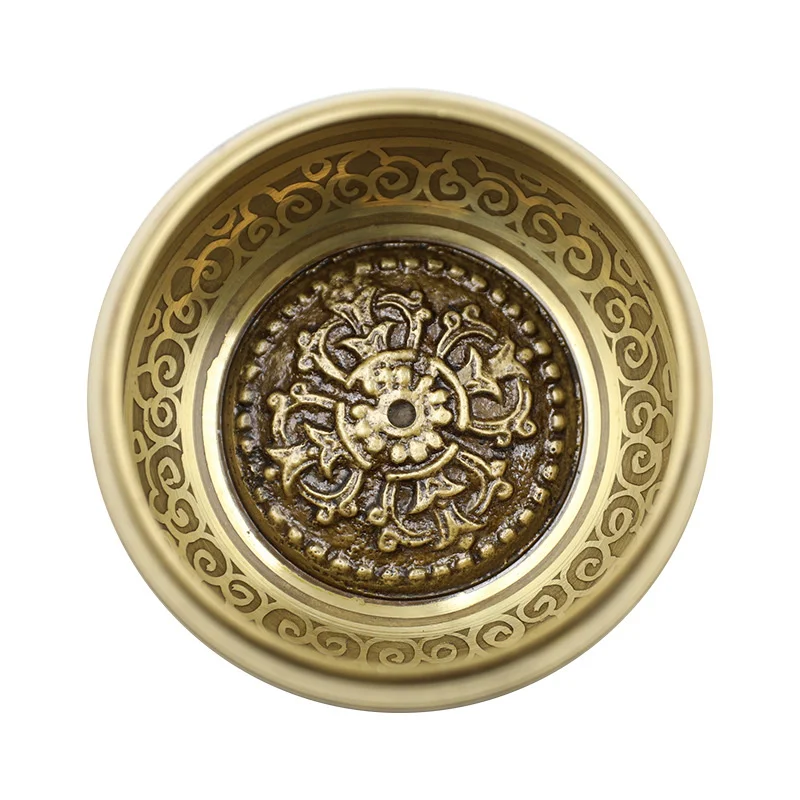 

Новая тибетская буддистская непальская чаша ручной работы для надписей, крест пестик, Йога, медная чаша с орнаментом