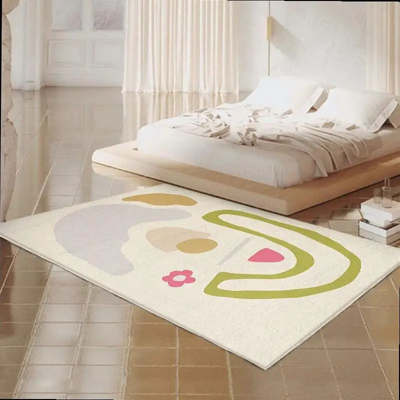 

Professional Fresh And Natural Girl Bedroom Bedside Carpet Cream Style Room Decoration Living Ins Quality Nordic Room Leisure