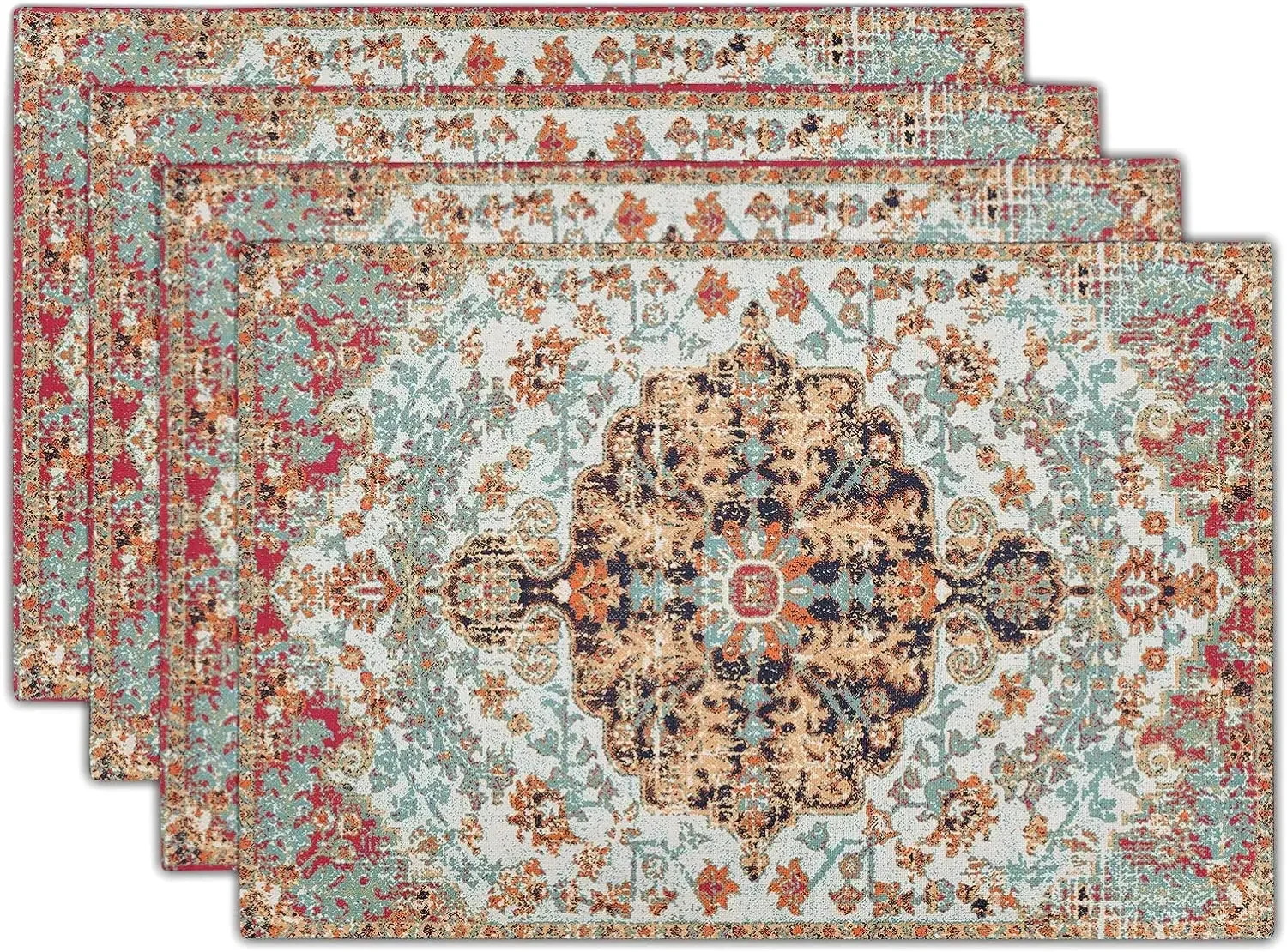 

Красные золотые льняные салфетки