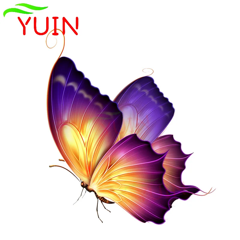 

Fashion Car Sticker Beautiful Color Butterfly Cars Decal PVC Window Decoration Accessories Motorcycle Waterproof Decals 15*12cm