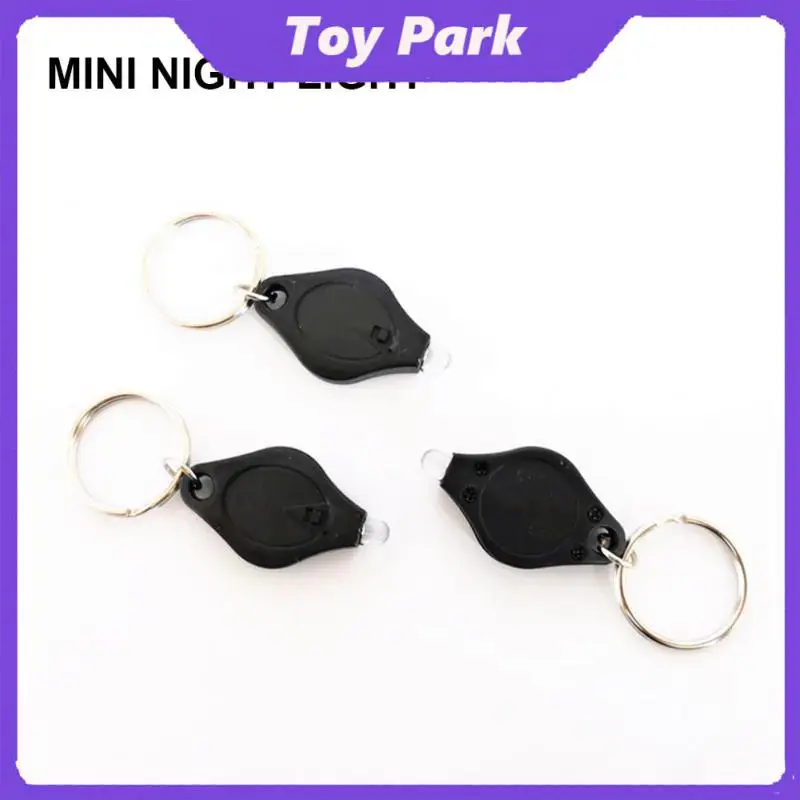 

Outdoor Flashlight Camping Mini Lantern Led Button Batteries Keychain Lamp Plastic Small Household Small Hand Lamp Hiking Light