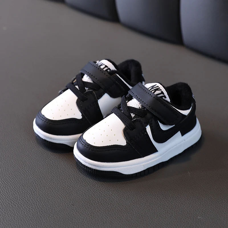 2024 зимняя детская обувь из хлопка флисовые кроссовки 0 Plus спортивная для