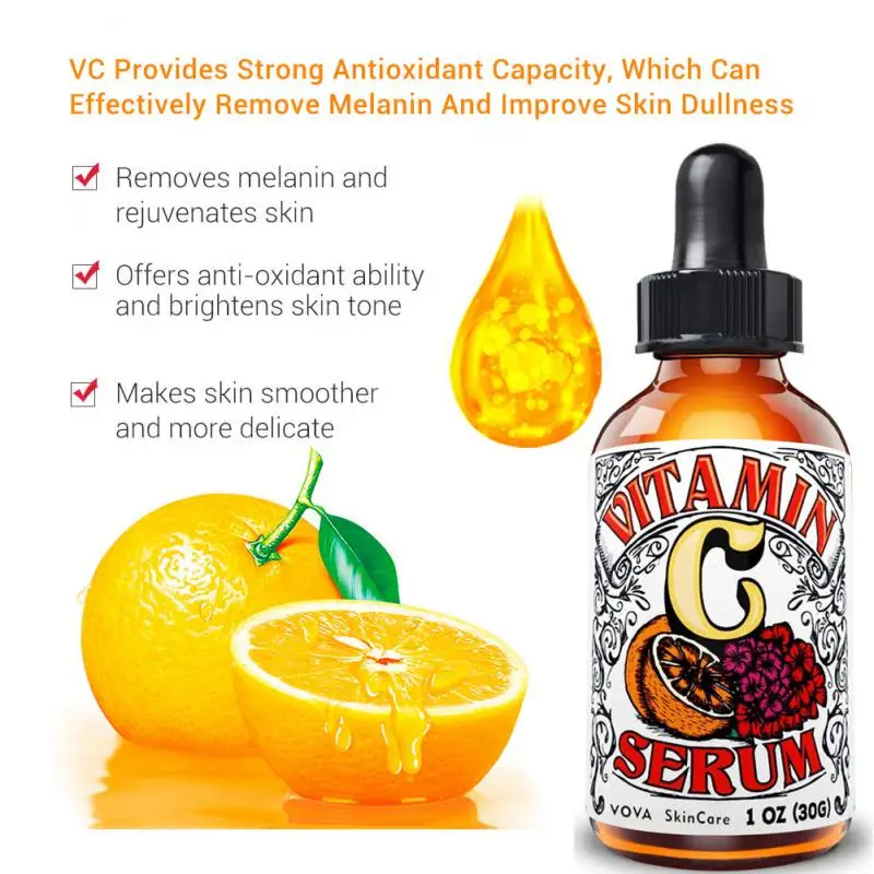 Витаминовая Сыворотка для лица с витамином, витамином и E, увлажняющая кожу, мягкое отбеливание, против морщин, укрепляющая кожу, деликатная косметика для пор